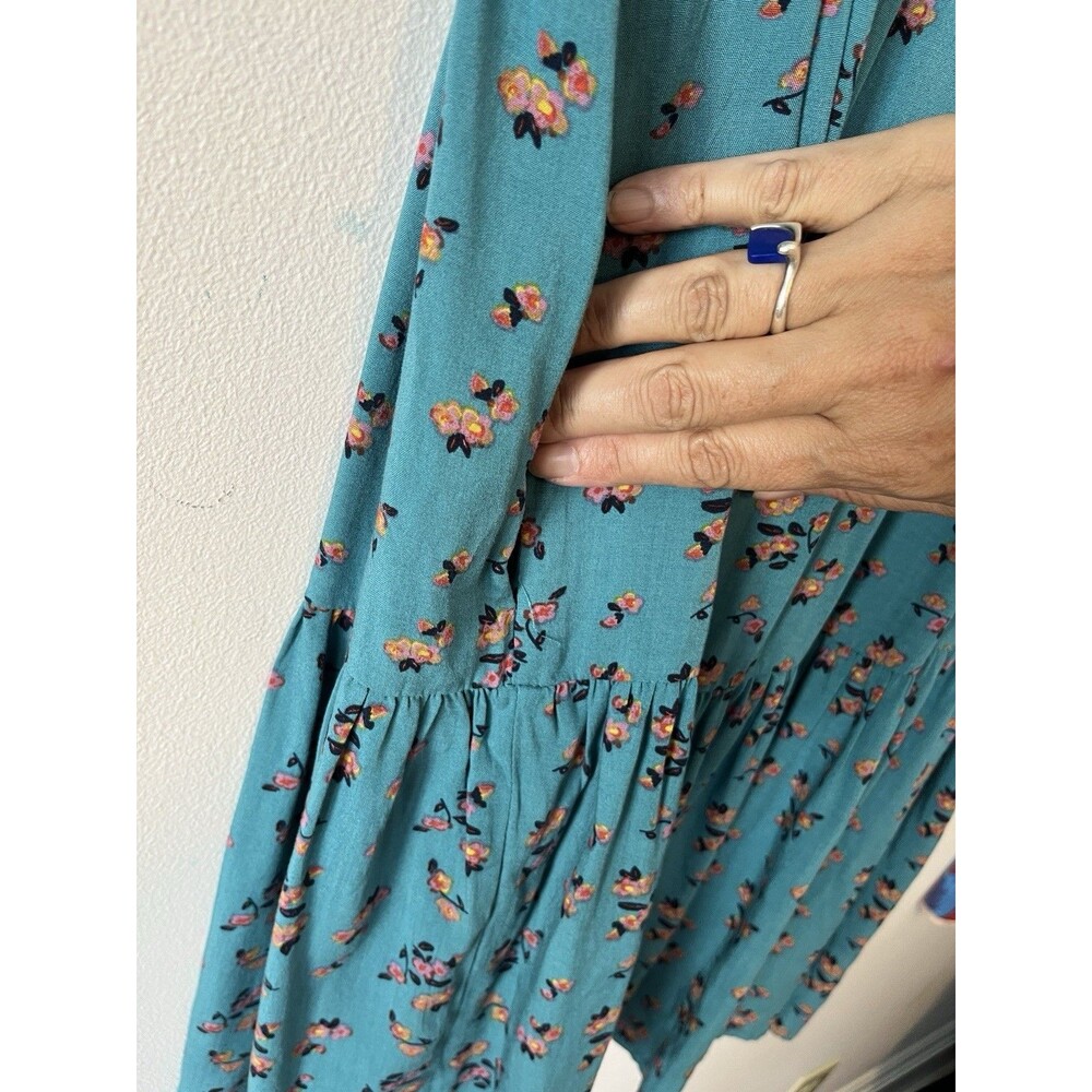 NATURAL LIFE Teal Floral Dress - Picture 9 of 9